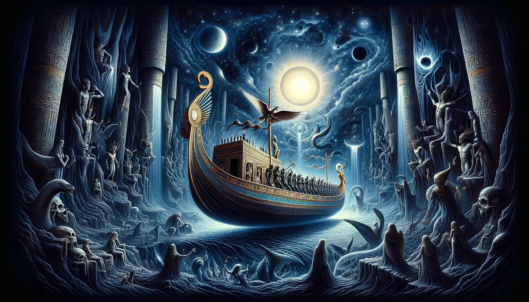 Navigare nell'eternità: Il viaggio notturno in barca nel mito egizio e il suo significato per la vita