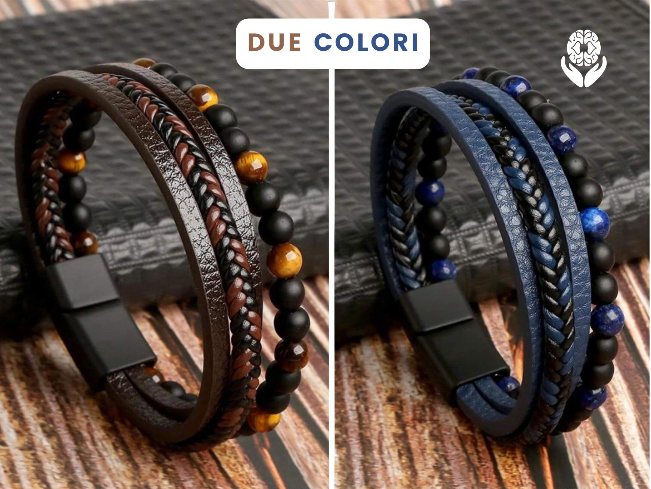 Bracciale in pelle multistrato - A51 Benessere Shop