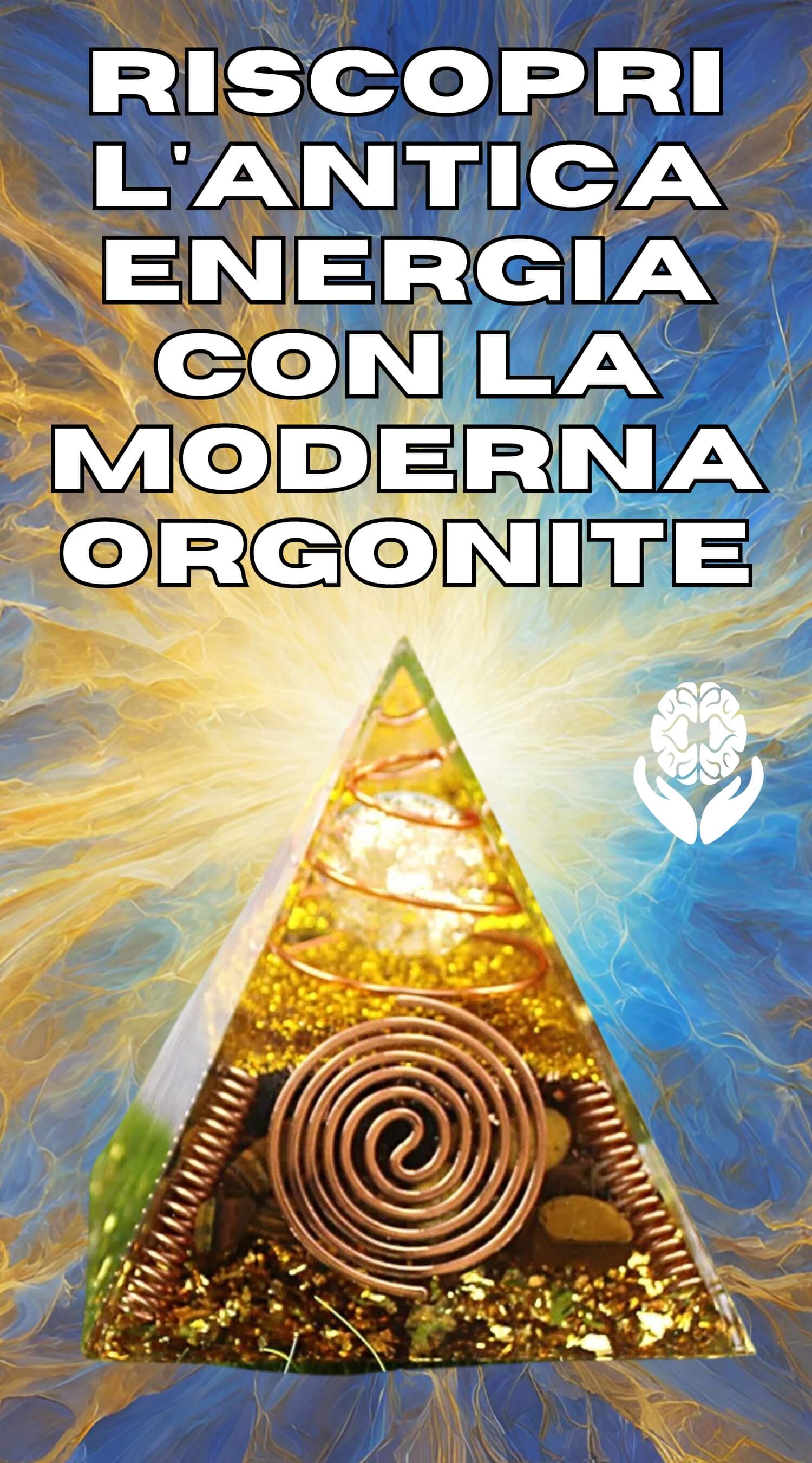 Piramide Orgonite con sfera di cristallo e avvolgimento in rame - A51 Benessere Shop