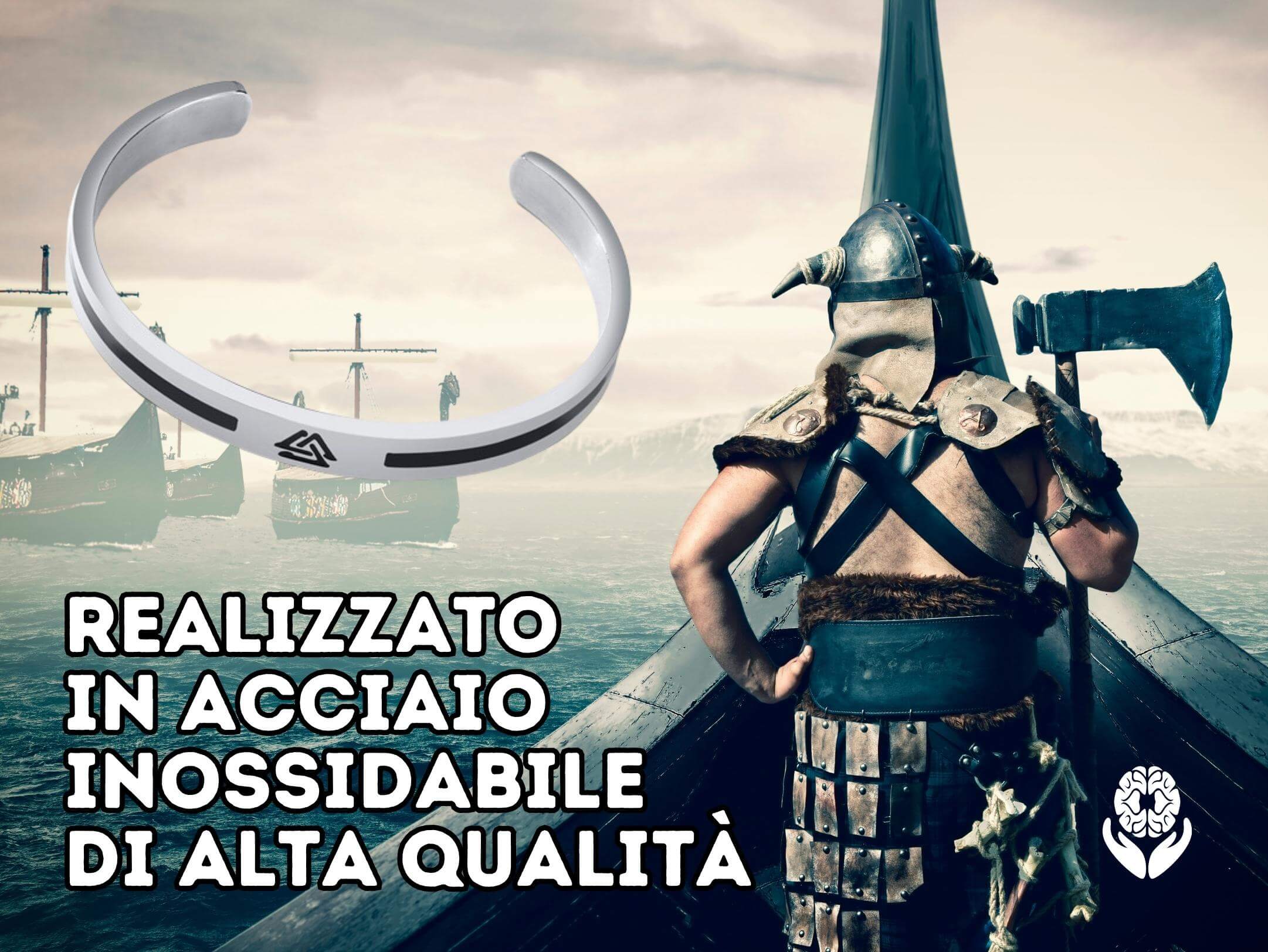 Bracciale da uomo Valknut - A51 Benessere Shop