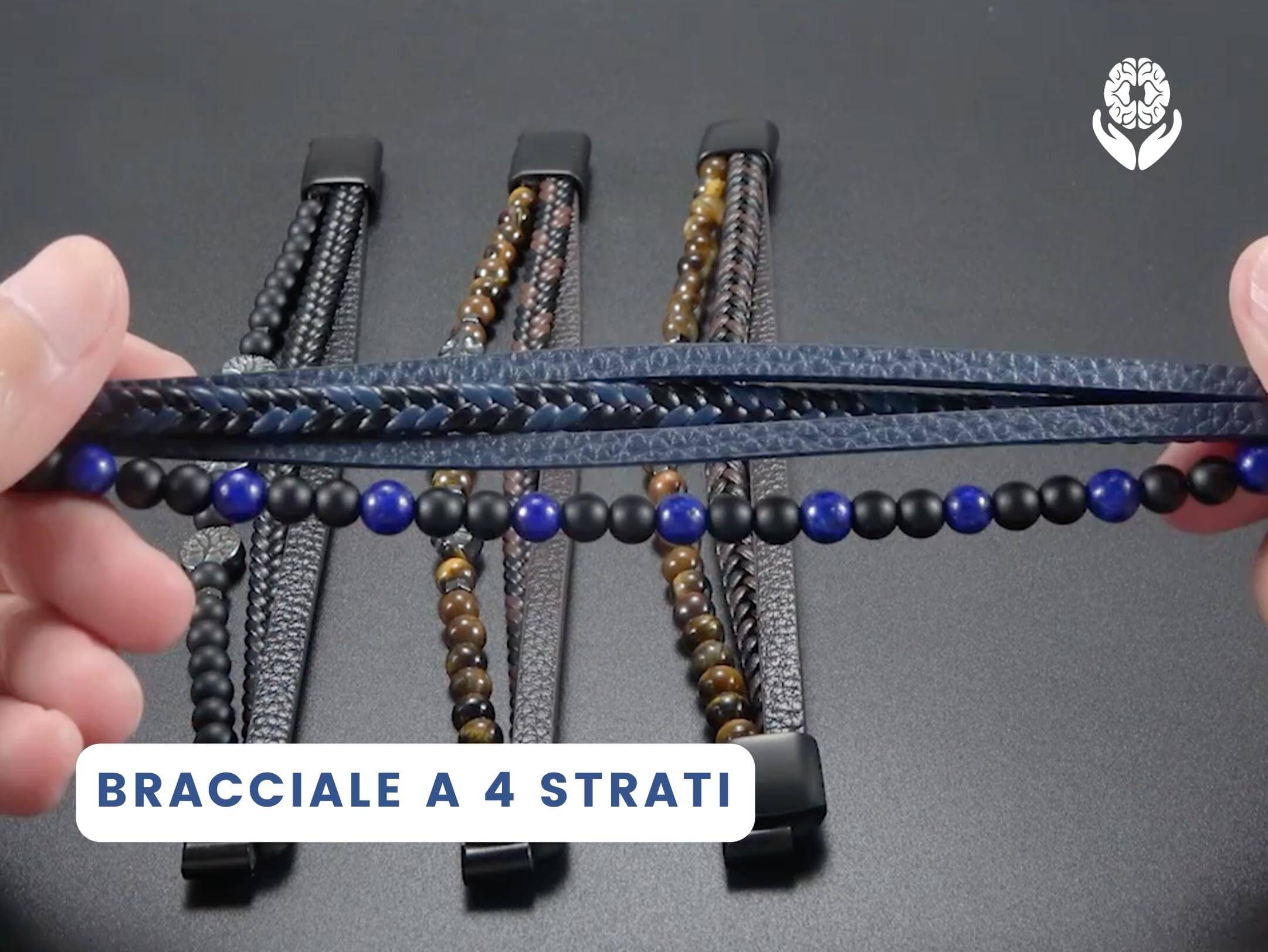 Bracciale in pelle multistrato - A51 Benessere Shop