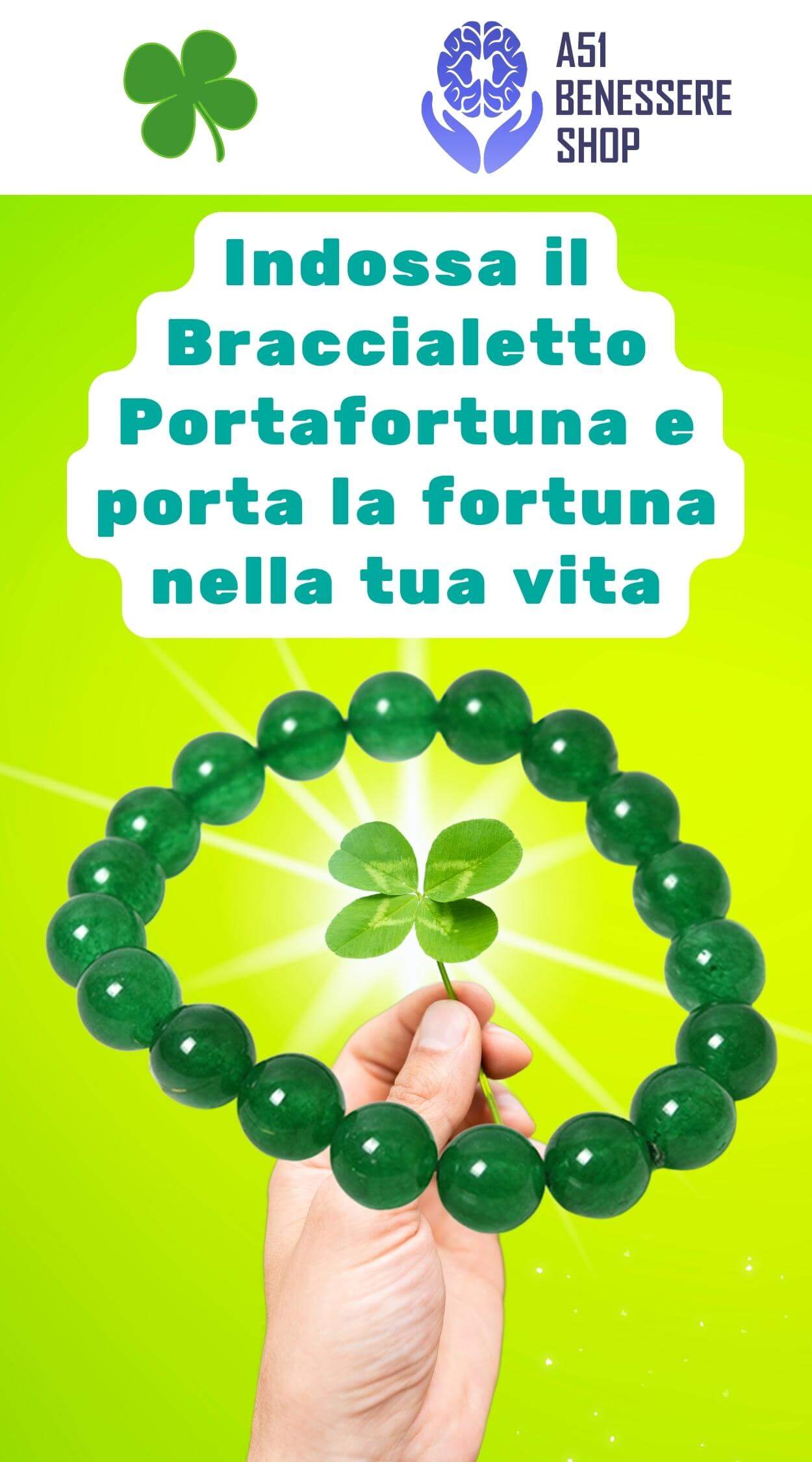 Braccialetto Portafortuna + 2 audio per la tua abbondanza - A51 Benessere Shop