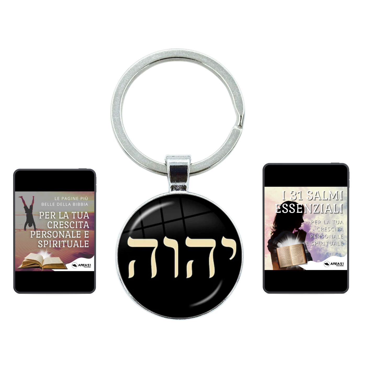 Portachiavi Tetragrammaton + 2 audio di evoluzione spirituale - A51 Benessere Shop