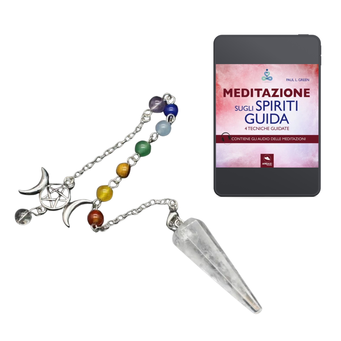 Pendolino di cristallo 7 Chakra - A51 Benessere Shop