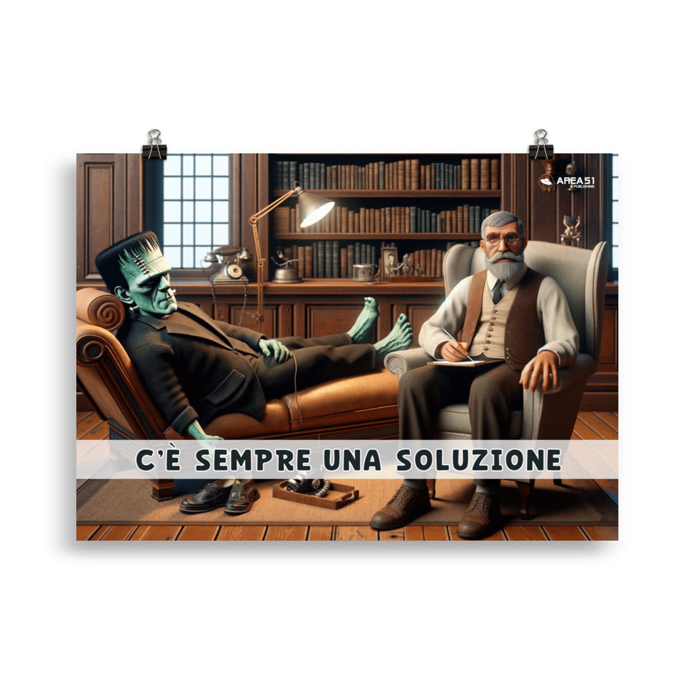 Poster C'è sempre una soluzione (Frankenstein Edition) - A51 Benessere Shop