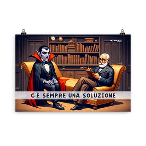 Poster motivazionale C'è sempre una soluzione (Dracula Edition) - A51 Benessere Shop