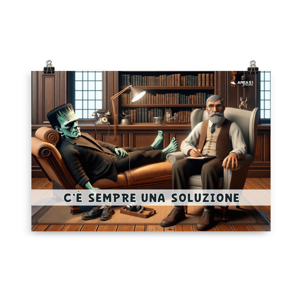 Poster C'è sempre una soluzione (Frankenstein Edition) - A51 Benessere Shop