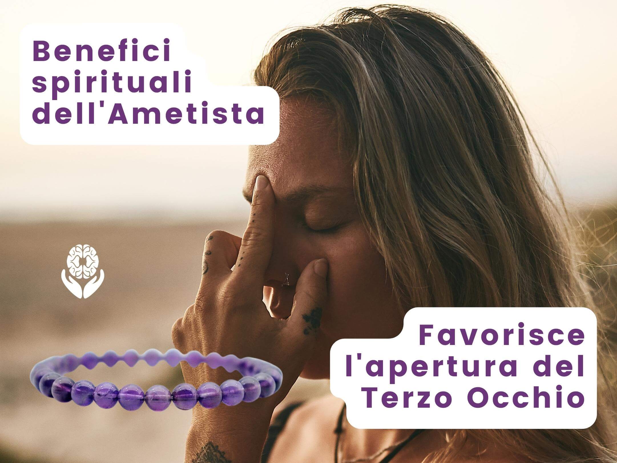 Bracciale di Ametista naturale - A51 Benessere Shop