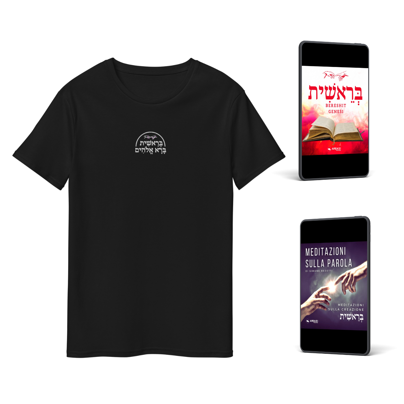 T-shirt spirituale Bereshit + 2 audio di evoluzione spirituale - A51 Benessere Shop