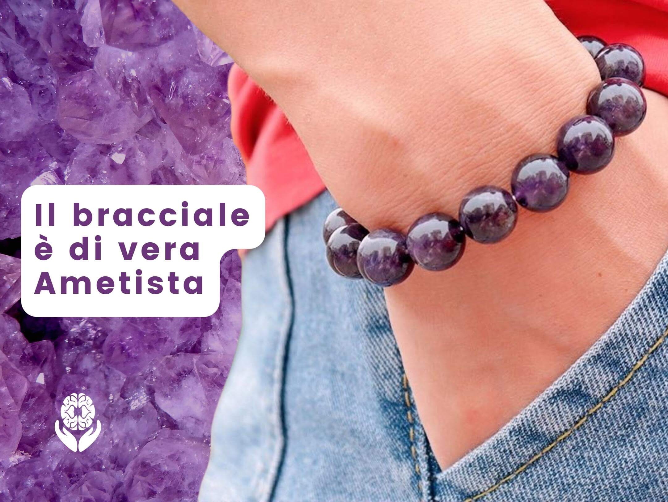 Bracciale di Ametista naturale - A51 Benessere Shop