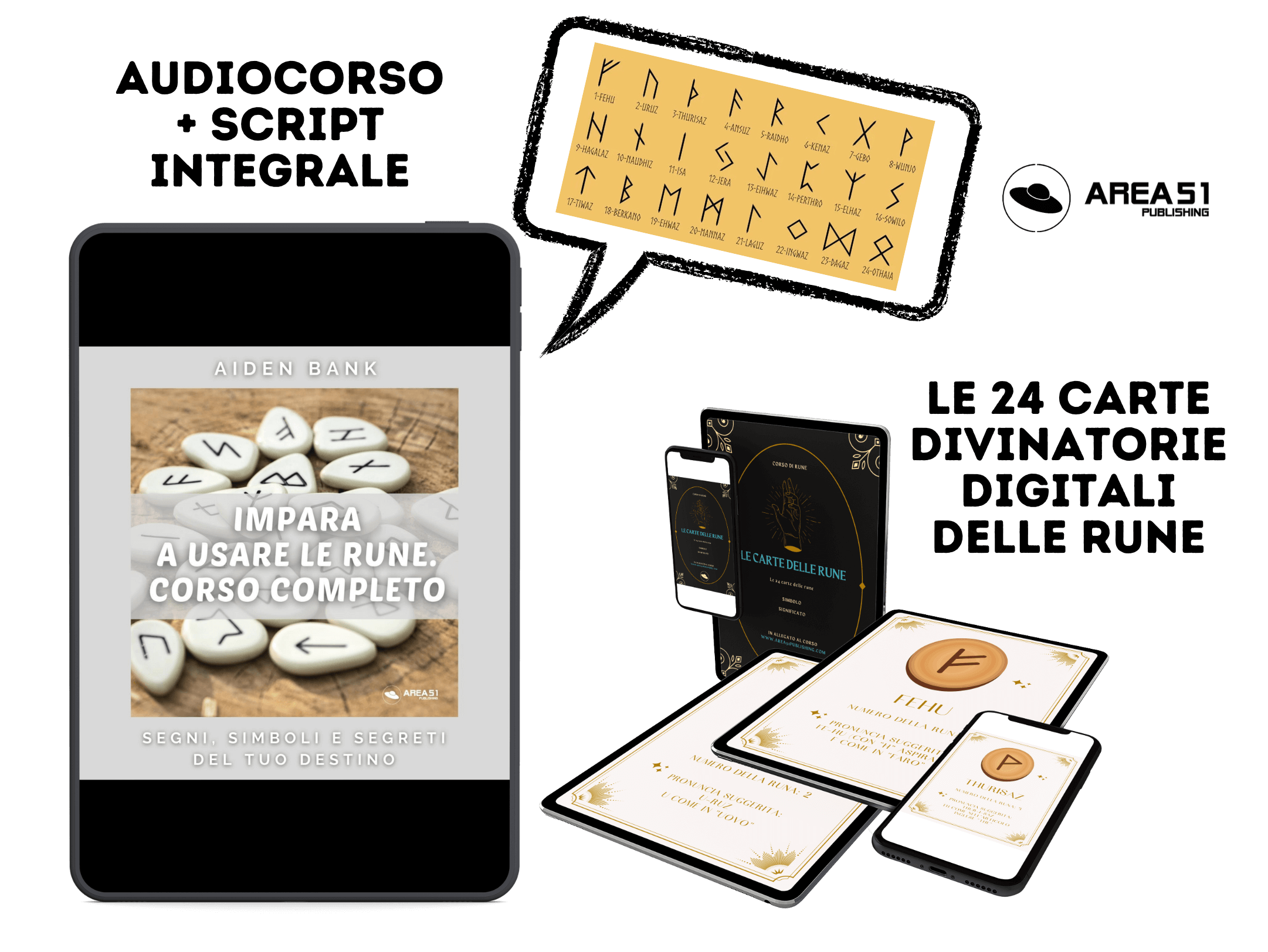 Corso completo di rune + Set completo di rune - A51 Benessere Shop