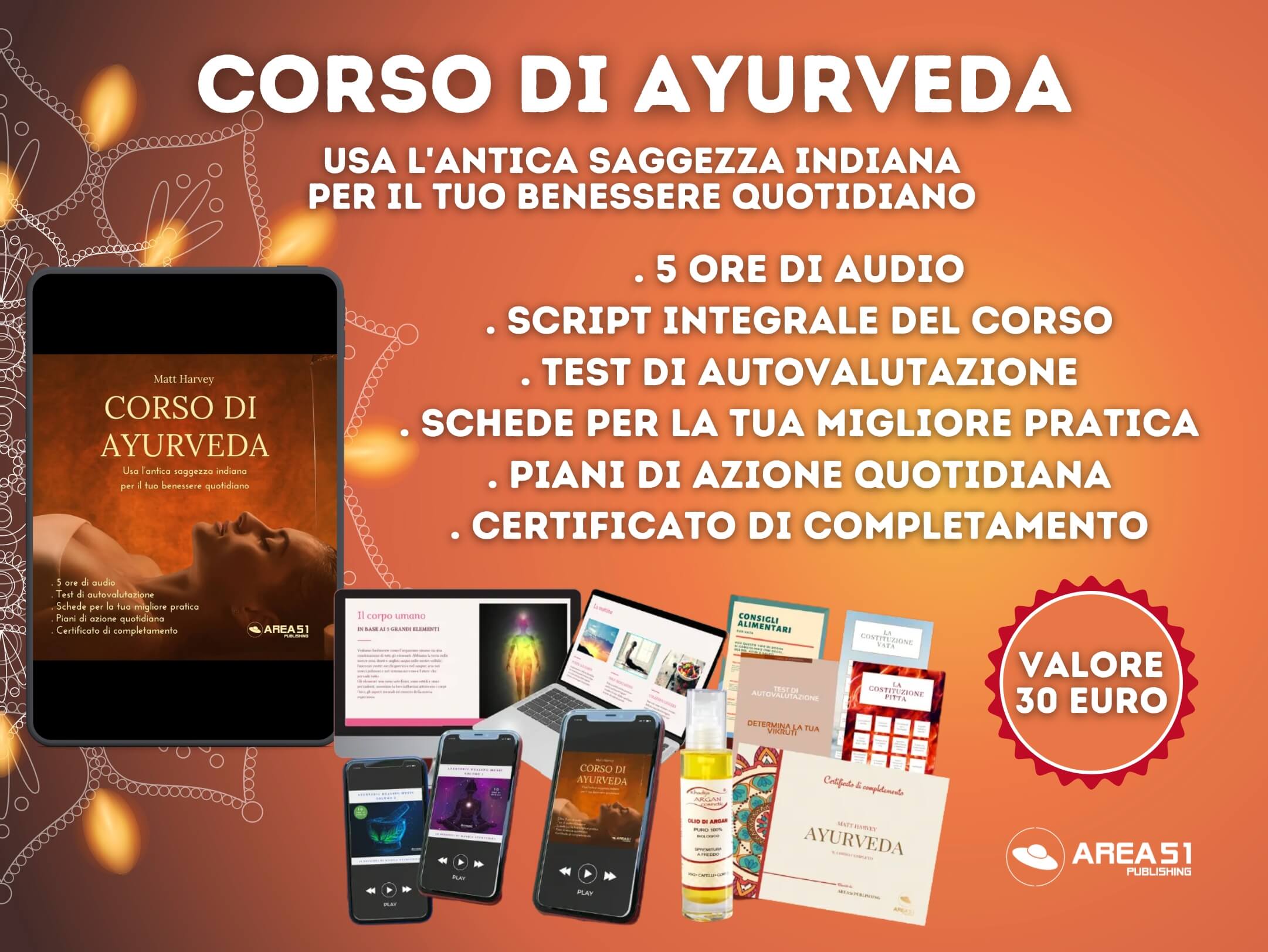 Olio di Argan + Corso di Ayurveda - A51 Benessere Shop