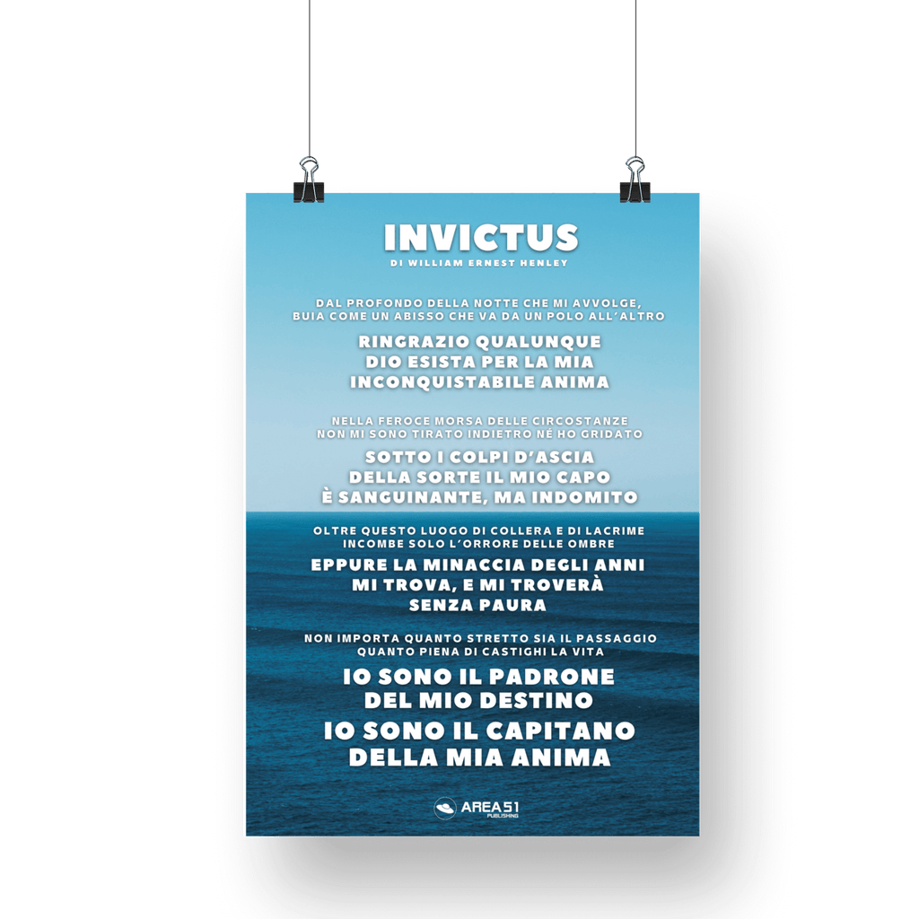 Poster Motivazionale Invictus - A51 Benessere Shop