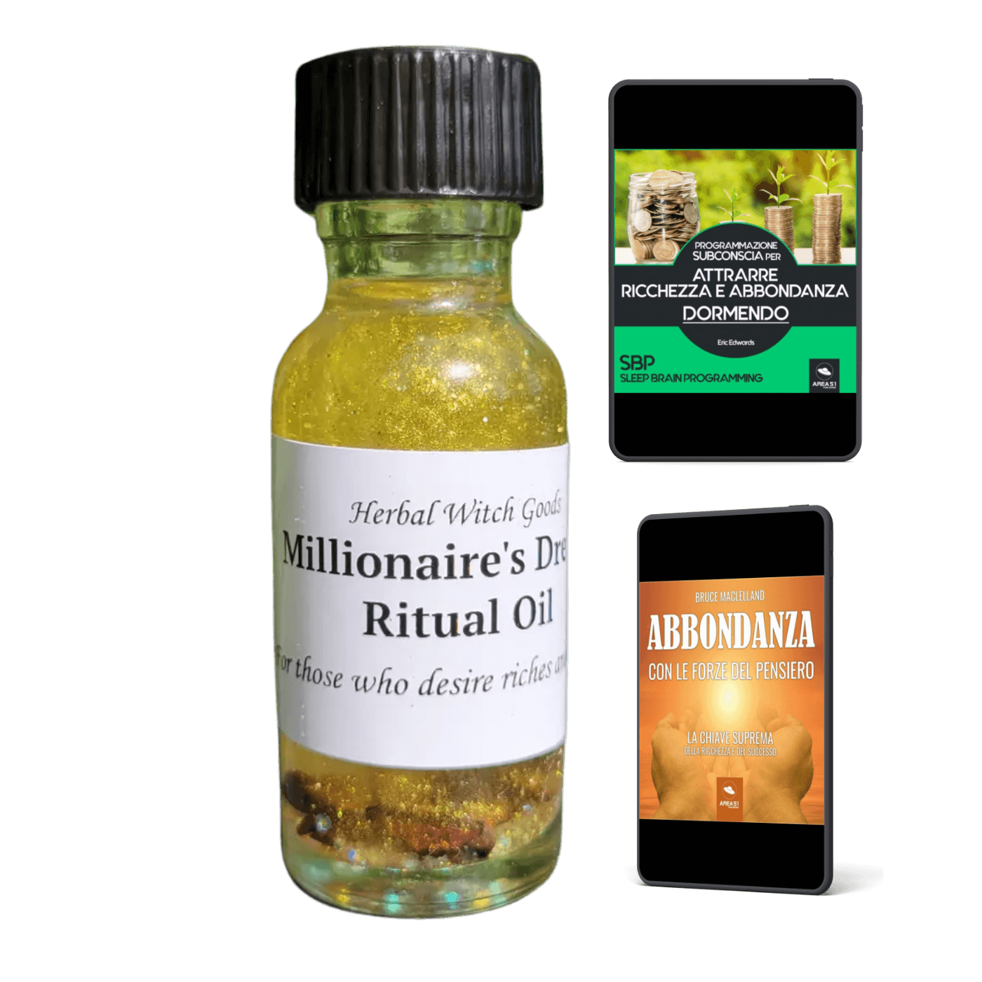 Olio rituale di abbondanza e prosperità + 2 audio per manifestare la tua ricchezza - A51 Benessere Shop
