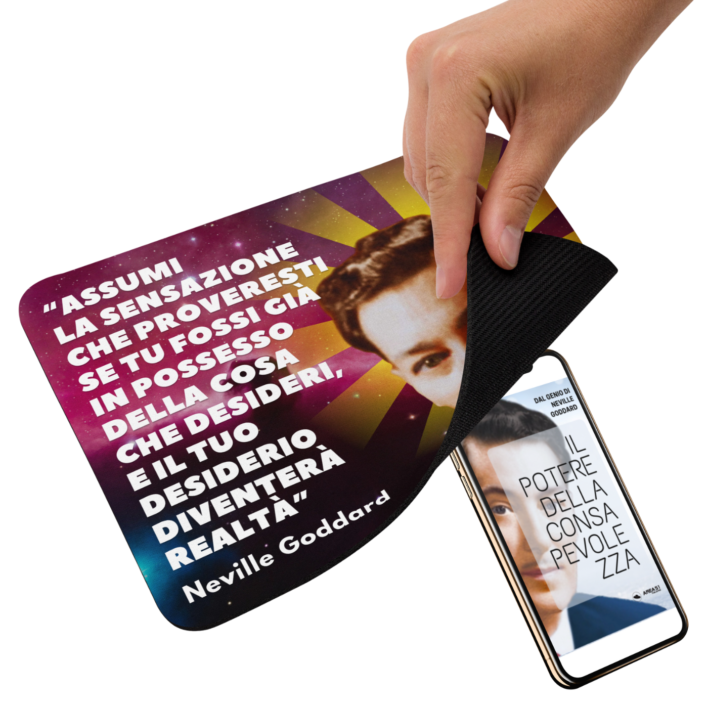 Tappetino mouse Neville Goddard + Il potere della consapevolezza - A51 Benessere Shop