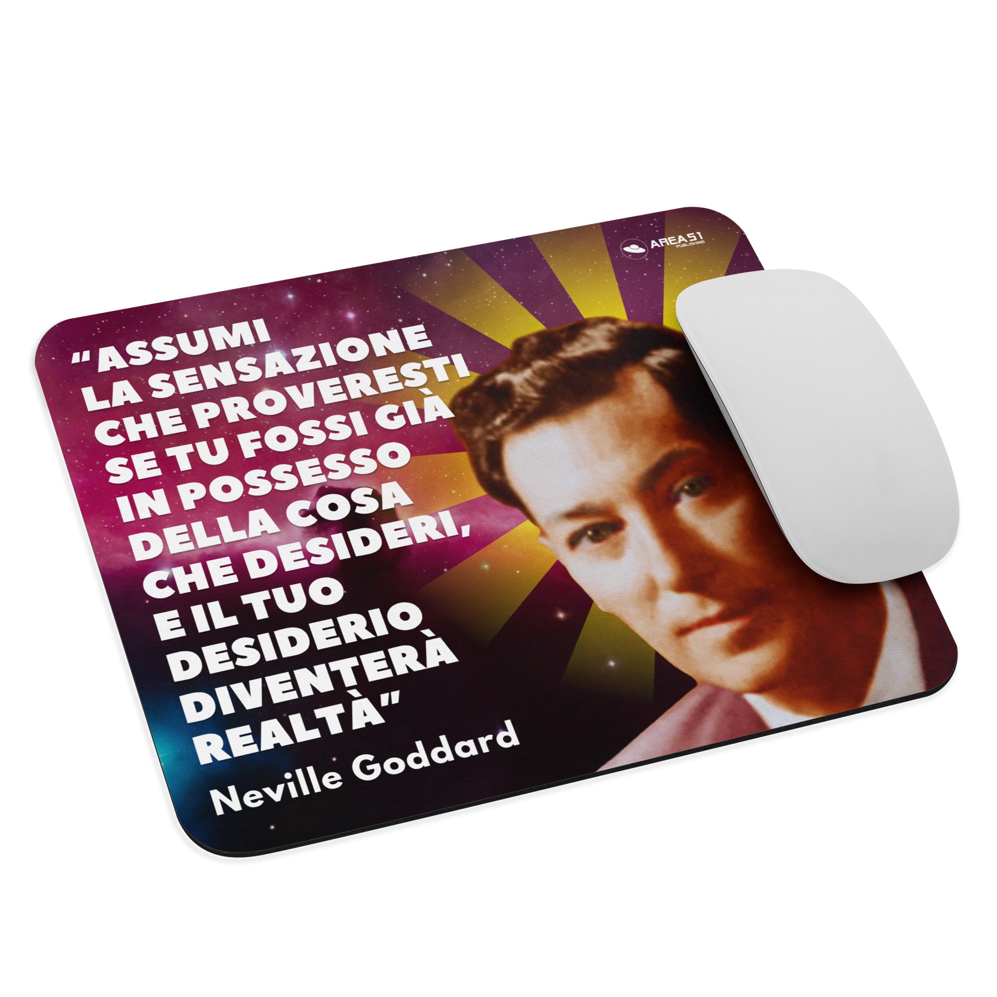 Tappetino mouse Neville Goddard + Il potere della consapevolezza - A51 Benessere Shop