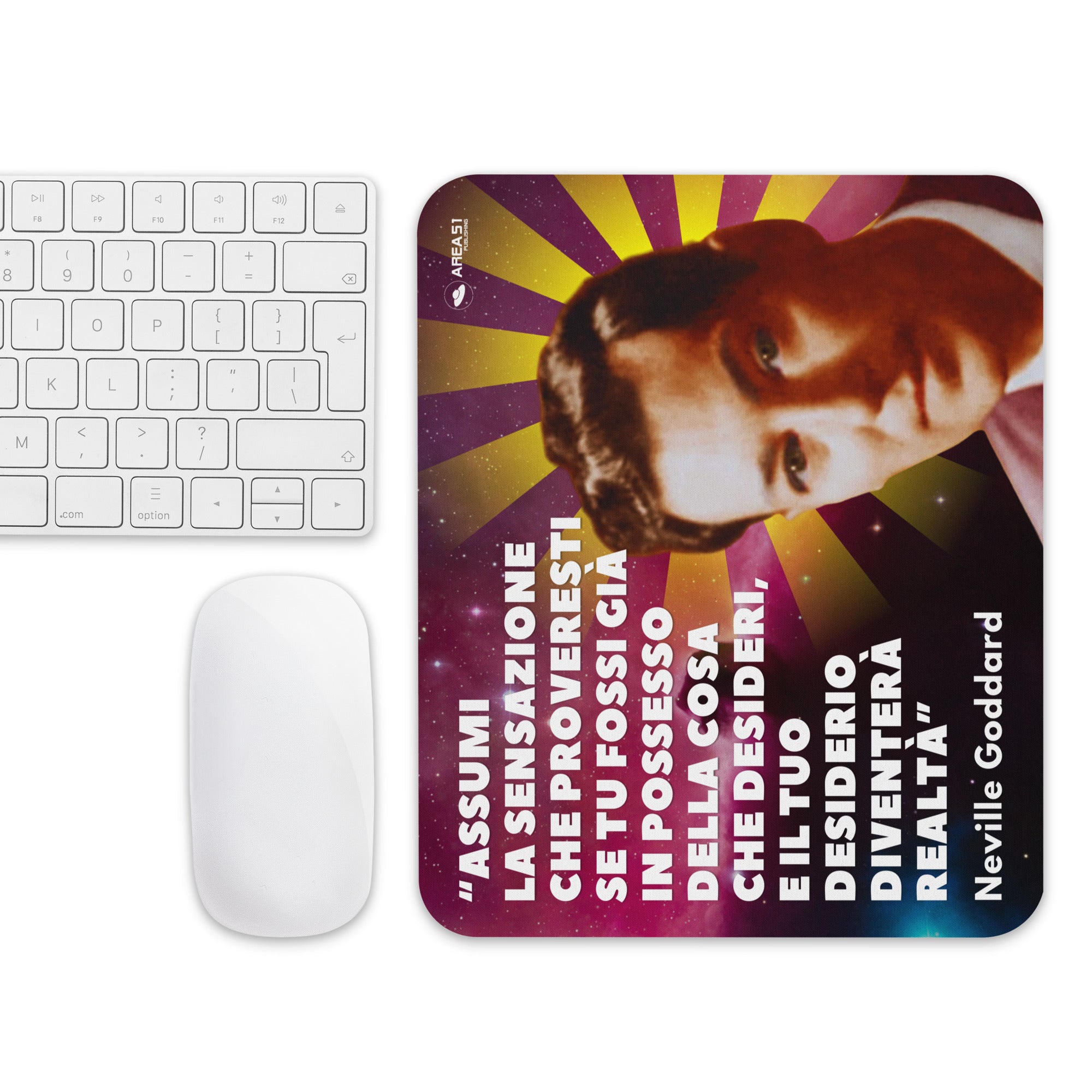Tappetino mouse Neville Goddard + Il potere della consapevolezza - A51 Benessere Shop