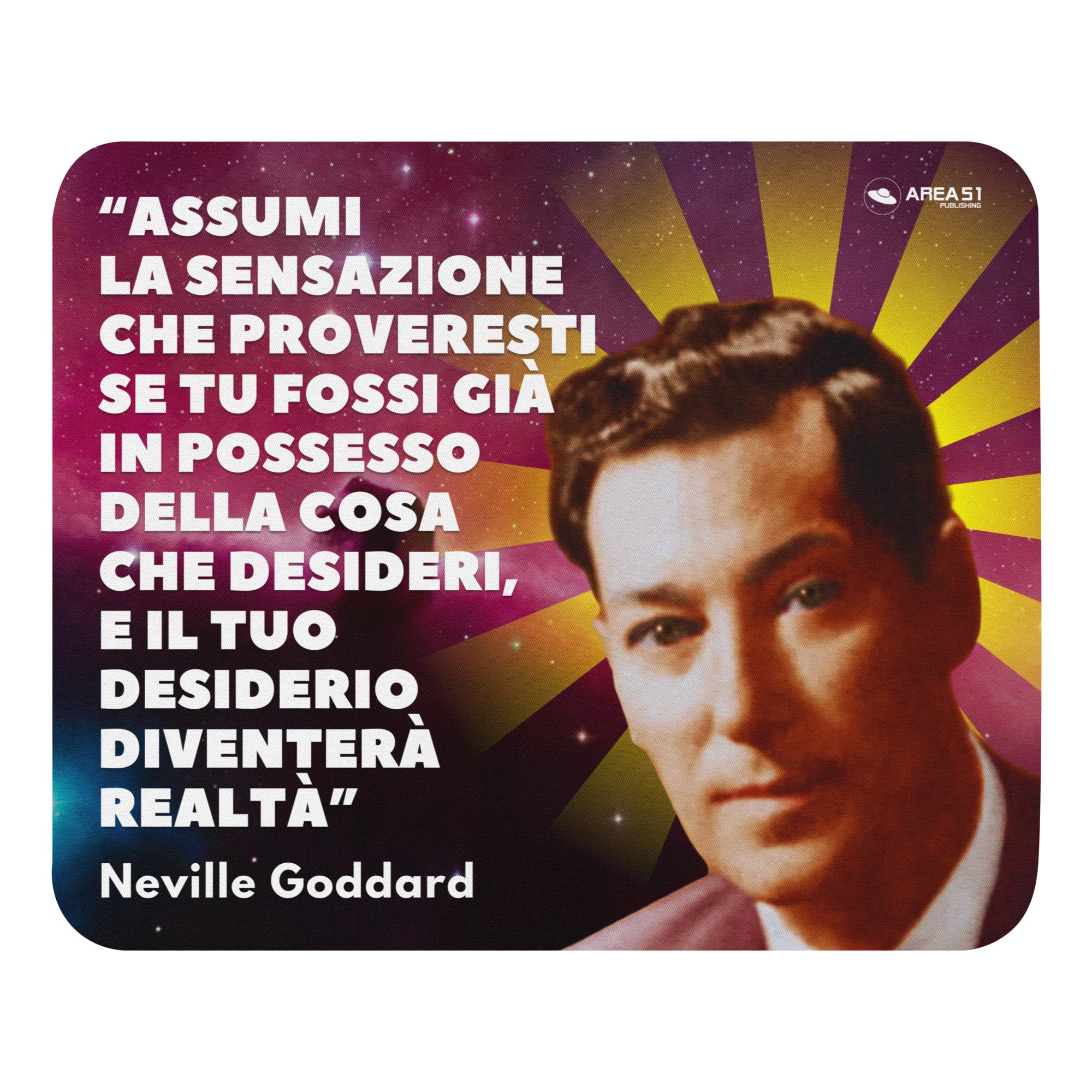 Tappetino mouse Neville Goddard + Il potere della consapevolezza - A51 Benessere Shop