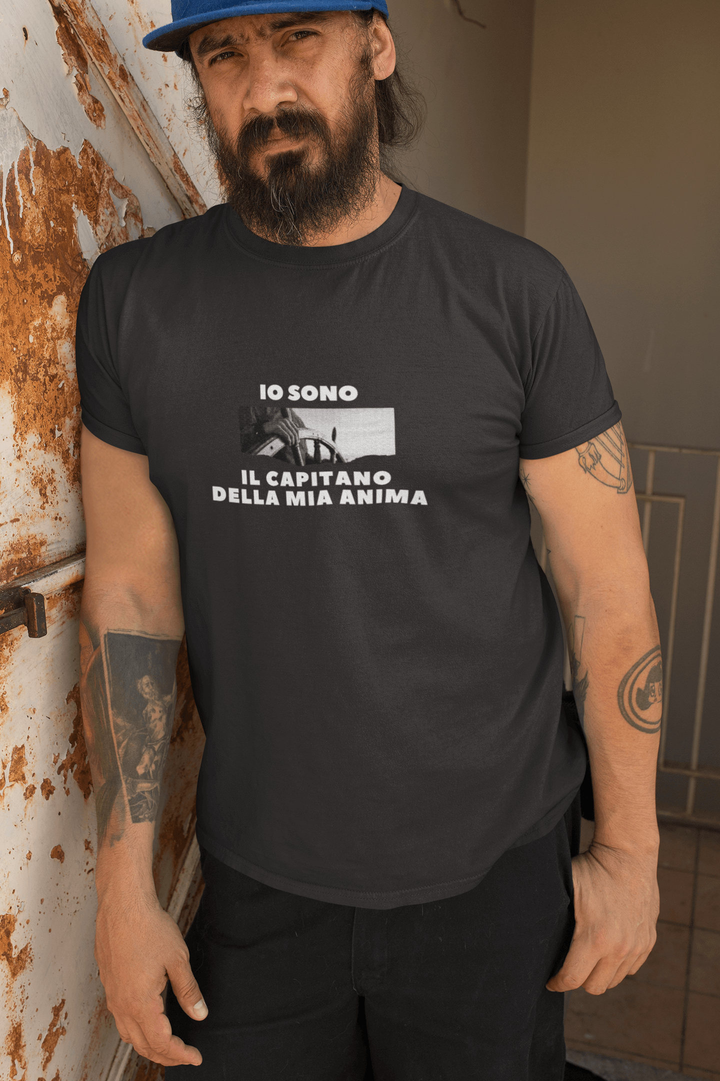 T-Shirt Motivazionale Io Sono il Capitano della Mia Anima Blur Edition - A51 Benessere Shop