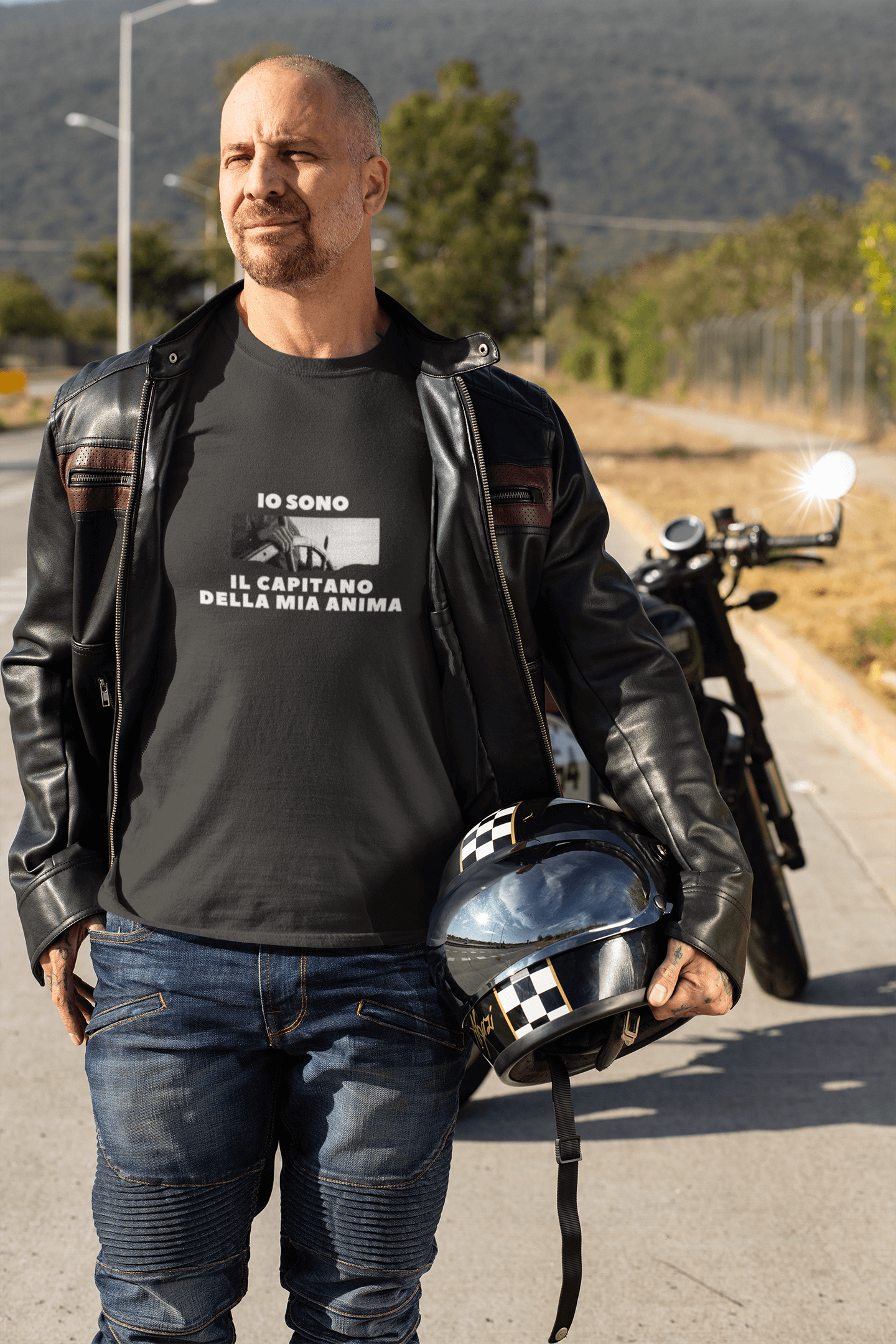 T-Shirt Motivazionale Io Sono il Capitano della Mia Anima Blur Edition - A51 Benessere Shop