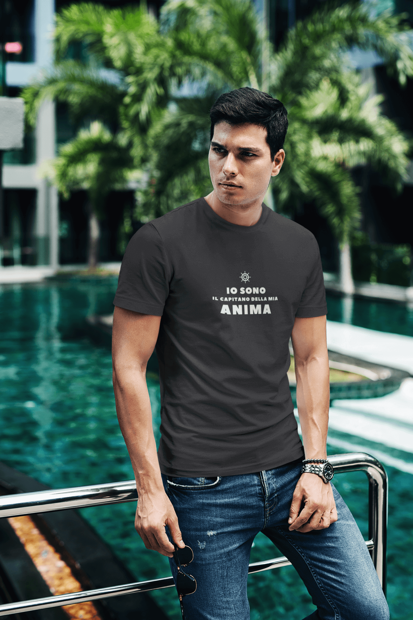 T-Shirt Motivazionale Io Sono il Capitano della Mia Anima - A51 Benessere Shop