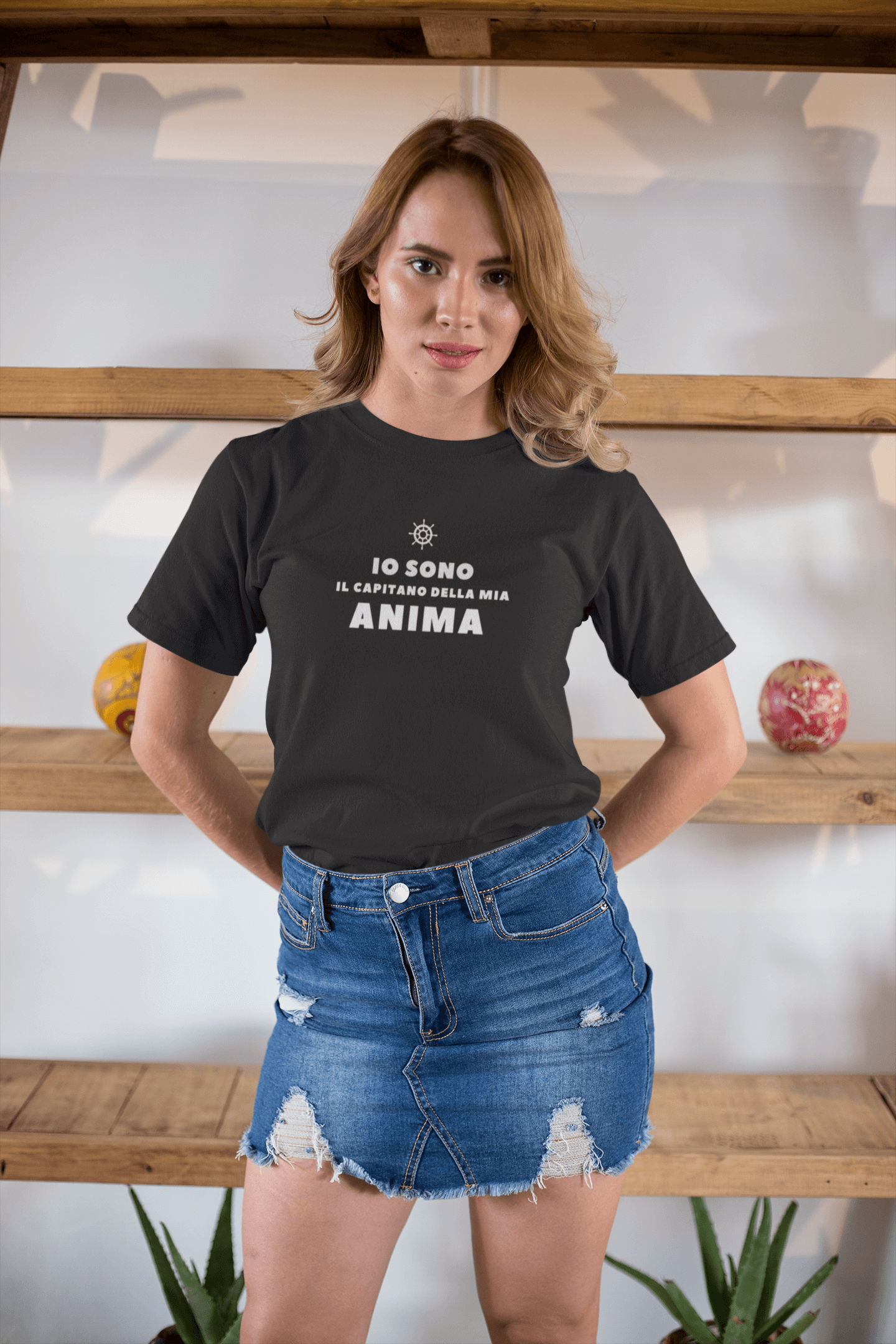 T-Shirt Motivazionale Io Sono il Capitano della Mia Anima - A51 Benessere Shop