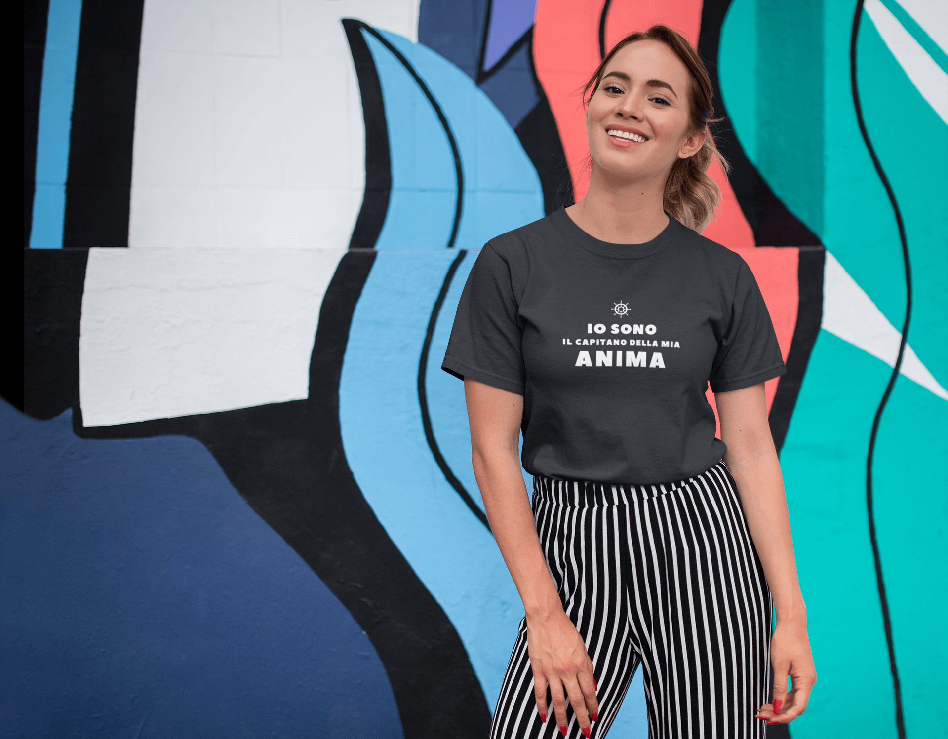 T-Shirt Motivazionale Io Sono il Capitano della Mia Anima - A51 Benessere Shop